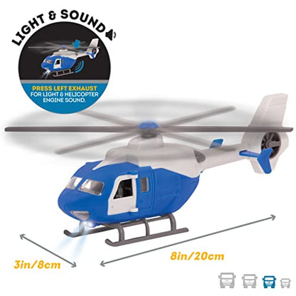 Driven by Battat – 7-Inch Rescue Helicopter Toy with Lights & Sounds, Opening Doors, Vehicle for Boys & Girls, Durable Design, Realistic Details, 3+ Years Toy for Kids - style: Helicopter