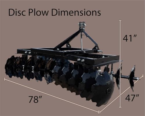 Impact Implements® 72" Disc Plow 3-Point Attachment for Cat-1 Tractors - size: CAT 1 Disc Plow