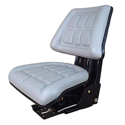 GREY TRAC SEATS BRAND TRIBACK STYLE UNIVERSAL TRACTOR SUSPENSION SEAT WITH TILT FITS FORD/NEW HOLLAND 2N, 8N, 9N, NAA, JUBILEE