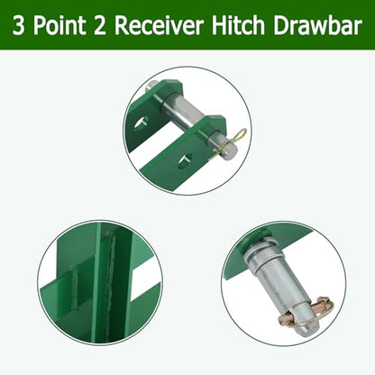 ALL-CARB 3 Point 2 Receiver Hitch Brackets Replacement for 1 Tractor