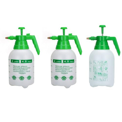 3 Pack 2L Garden Pressure Sprayer, Hand Pump Plant Spray Bottle - color: 2L-White-3PCS