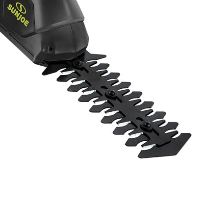 Sun Joe Cordless 2-in-1 Grass Shear Hedge Trimmer, 7.2V, 4in/6in Blade