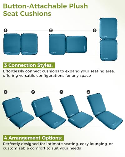 ATEPA Inflatable Seat Cushion - color: XL - 1 Pack Blue