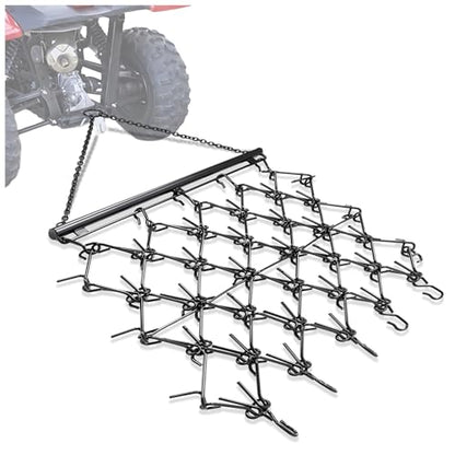 KUAFU 4' Chain Drag Harrow Tines Compatible with Tractors ATV UTV Lawn