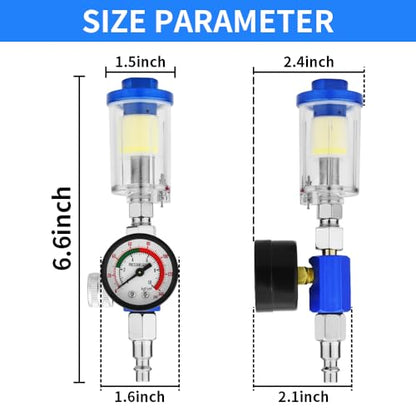 2PCS 1/4 inch Oil water separation cleaning filter