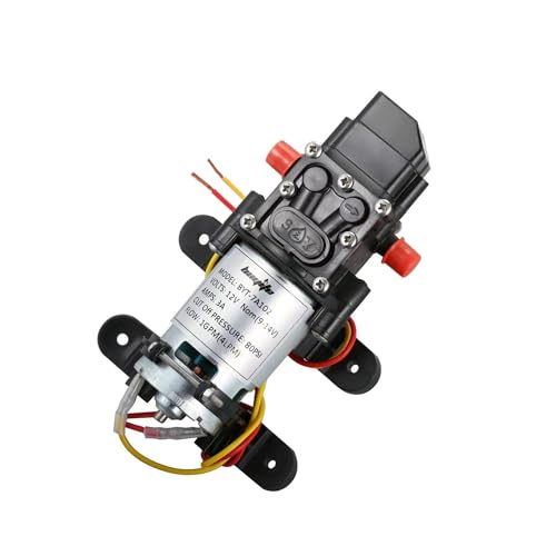 12V DC Fresh Water Diaphragm Pump, 4 L/Min 1.0 GPM 80 PSI