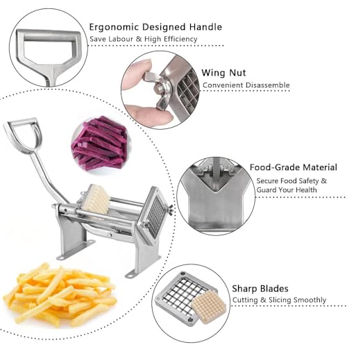 tonchean French Fry Cutter, Wall Mount or Fixed Counter