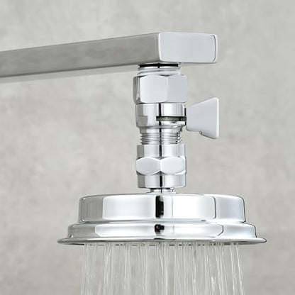 Shower Shut Off Valve Chrome Flow Restrictor G1/2 IPS