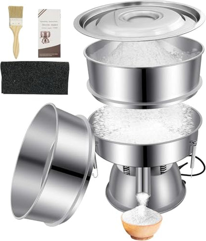 Sidasu Automatic Vibrating Sieve Shaker–40&60 Mesh Flour Sifter - size: Sifter Machine(40+60 mesh)