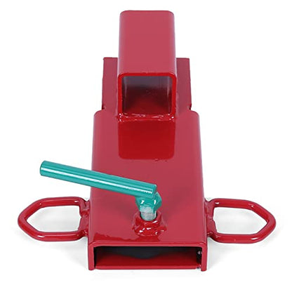 ECOTRIC Clamp On Forklift Trailer Hitch Pallet Fork Towing Hitch 3000 LBS | Capacity 2" Receiver Attachment Adapter Insert