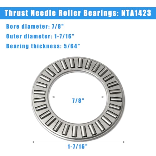 4 Sets NTA1423+2TRA, Thrust Needle Roller Bearings, ID 7/8", OD 1-7/16" - size: NTA1423+2TRA