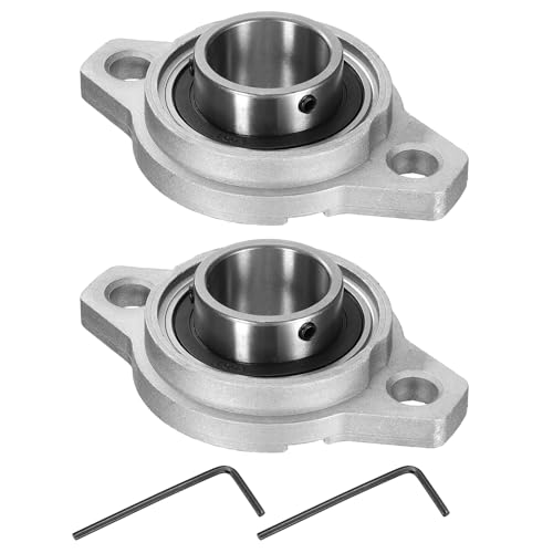 uxcell 2pcs KFL007 Pillow Block Bearings 35mm Bore Bearing Units Zinc Alloy Flange Mounted Bearing Housing, P6(ABEC3) - size: KFL007
