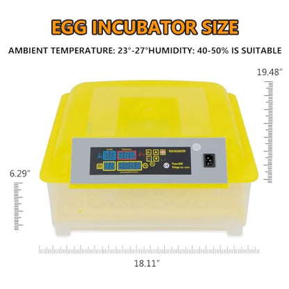 CROSSDESIGN Automatic Digital Egg Incubator 48 Eggs Poultry Hatcher Machine Breeder w/Temperature Control & Auto Turning for Hatching Chicken Duck Goose Quail Birds - size: 48 Eggs