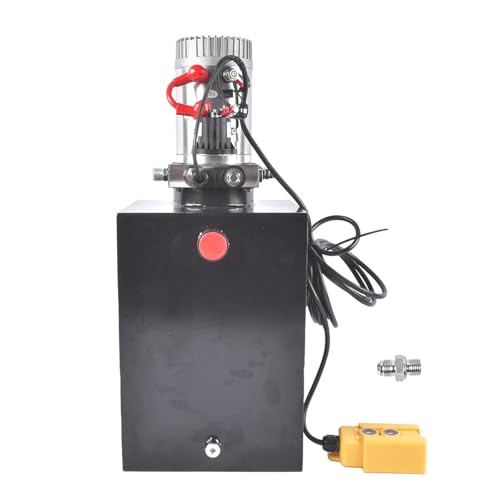 20 Quart 12V DC Hydraulic Power Unit Single Acting Hydraulic Dump Trailer Hydraulic Pump Power-Up Supply Unit 3200 PSI SAE #6 Ports Steel Reservoir for Dump Truck Car Lifting Truck 1.6KW Mustrod - size: 20 Quart Single Acting