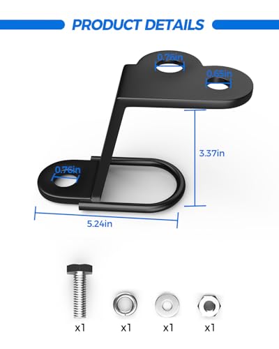 Xprite ATV/UTV 3-Way Hitch Adapter, Steel Hitch Mount with Bolt - color: Stlye 1