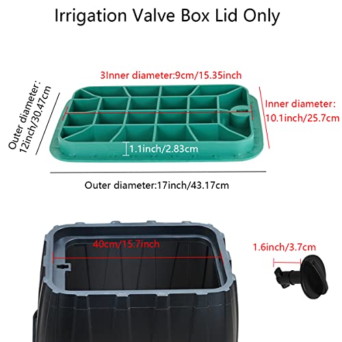 12x17 Valve Box Cover Lid Sprinkler Valve Box Lid Replacement Rectangular for Outside Irrigation - color: 12x17 inch