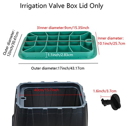 12x17 Valve Box Cover Lid Sprinkler Valve Box Lid Replacement Rectangular for Outside Irrigation - color: 12x17 inch
