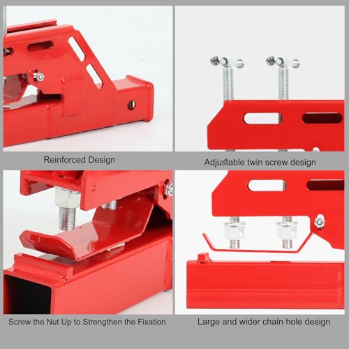 Clamp on Tractor Bucket Trailer Hitch Attachment Red 1PC - color: red