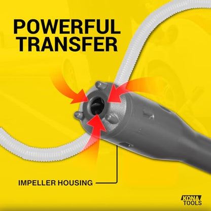 Portable Fuel Transfer Pump, Battery or USB-C Powered - style: Battery/USB Powered Safety Nozzle