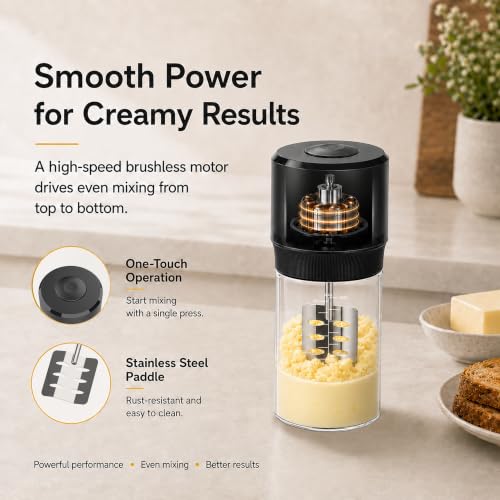 IFOLO One-Touch Electric Butter Churner with Borosilicate Jar - color: Clear