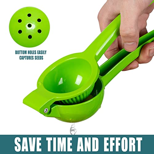 Manual Juicer Citrus Lemon Squeezer,Fruit Juicer Lime Press Metal,Professional Hand Juicer Kitchen Tool - color: GREEN