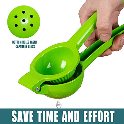 Manual Juicer Citrus Lemon Squeezer,Fruit Juicer Lime Press Metal,Professional Hand Juicer Kitchen Tool - color: GREEN
