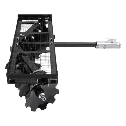 WUTIST 4 FT Tow-Behind Notched Disc Harrow for Use with A 2" Towball