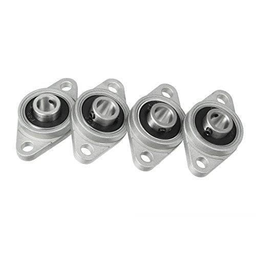 uxcell 4pcs KFL08 8mm Zinc Alloy Self Aligning Pillow Block Flange Bearing