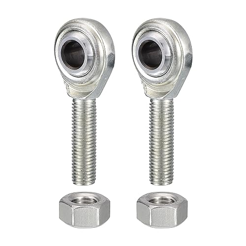 CM6 Rod End Bearing Heim Joints, 3/8 x 3/8-24 Right Hand Male Thread Heim Joint with Jam Nuts 2pcs - size: 3/8"