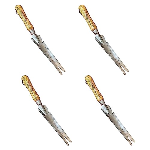 Garden Guru Hand Weeder Trowel with Ergonomic Handle – Stainless Steel Weeding & Digging Knife – Rust Resistant - Perfect for Weeding, Transplanting, Digging, Pruning, Cutting (4Pack) - size: 4 Pack