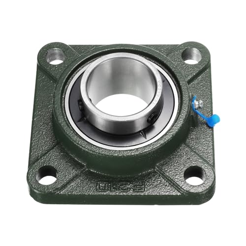 uxcell 2pcs UCF210-32 Pillow Block Bearings 2 inch Bore Self Alignment, Solid Cast Iron Base Square Flange Mounted Chrome Steel Bearings - size: UCF210-32