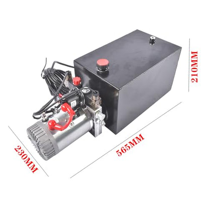 15 Quart Double Acting Hydraulic Power Unit, 12V DC, 3200 PSI - color: Double Acting, size: 15 Quart