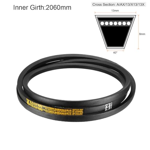 uxcell A81 Drive V-Belts 81" Inner Length 13mm Width 8mm Thick JIS Standard A-Section Rubber Drive Transmission Belt - size: 81"