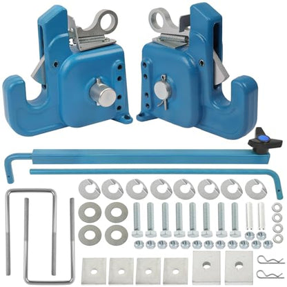 Upgraded Category 2 Tractors Quick Hitch System – 30,000+ lb Heavy-Duty Steel 3-Point Adapter, Adjustable Spreader Bar for Fast Implement Attachment, Blue