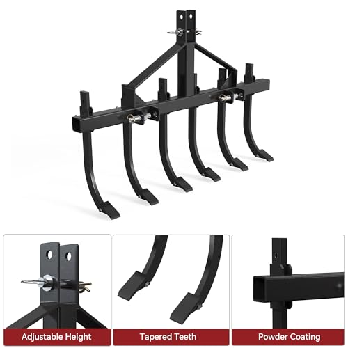 YITAMOTOR 48" 3 Point Heavy Duty Rear Scrape Blade for CAT-1/0 Tractors