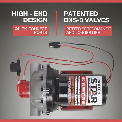 NorthStar NSQ 12V On-Demand Sprayer Diaphragm Pump, 5.5 GPM