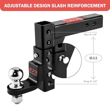 OPENROAD Adjustable Hitch Ball Mount with 2" Ball for 2-Inch Receiver - style: ball-mount-hitches
