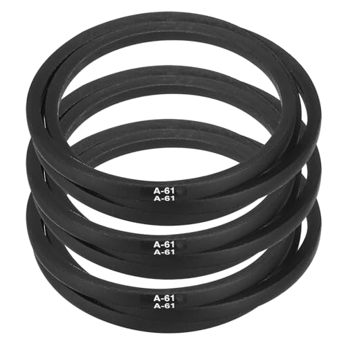 uxcell 3pcs A61 or 4L630 Classic Wrapped Rubber V-Belt, 61"(1550mm) Inside Circumference, A Profile V Belt - size: A61