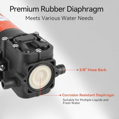 12V Sprayer Pump, 1.0gpm-2.6amp-80psi, Chemical and Corrosion Resistant, Compatible with Roundup, Diaphragm Pump with Self-Priming for Agricultural Spraying, Rv, Boats, Etc (1.0GPM) - size: 1.0GPM