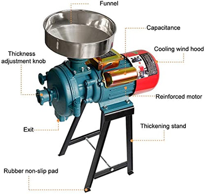 LILYPELLE 3000W Electric Grain Mill, 110V Corn Grinder Mill Grinder - color: Dry Grinder