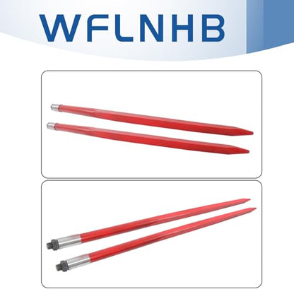 WFLNHB 2Pcs Hay Bale Spear 49 4500 lbs Capacity Spike Fork