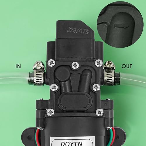 12V Diaphragm Water Pump 2 Pack, 1.2 GPM 80 PSI Self-Priming Sprayer Pump