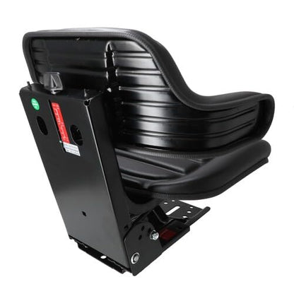 Seat Assembly - Grammer Style Vinyl Black fits John Deere 1020 2030 2040 2355 2555 2755 TY24764 fits Massey Ferguson 1672345M91 193451M1 3901773M91 fits Ford D9NN400DB12B fits Kubota fits FIAT 5161727