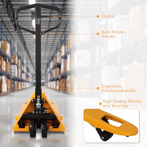 APOLLOLIFT Pallet Jack Trucks 27" W x 48" L Fork, 5500-Lbs Capacity - size: 5500lbs-48"x27"