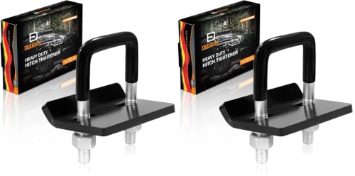 DEEAGLE Hitch Tightener Anti Rattle Stabilizer for 1.25" to 2" Trailer Hitches Reduce Movement On Hitch Mount Cargo Carrier Bike Rack Boat, RV Trailer Accessories (Pack of 2) - size: 2 inch (Pack of 2), style: Black