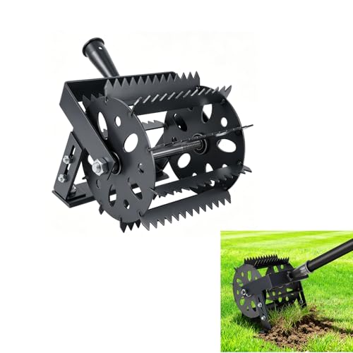 YFQDCHM 2-in-1 Heavy Duty Rotary Cultivator & Weeder Hand Tiller, 1