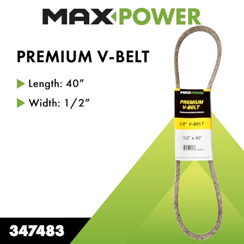 Maxpower 347483 Premium Belt Reinforced with Kevlar Fiber Cords, 1/2" x 40"