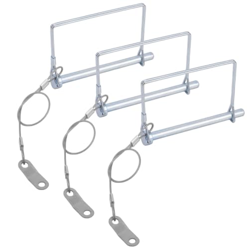 3pcs 5/16"x4" Trailer Hitch Coupler Pins with Anti-Loss Cable