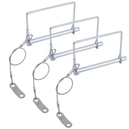3pcs 5/16"x4" Trailer Hitch Coupler Pins with Anti-Loss Cable