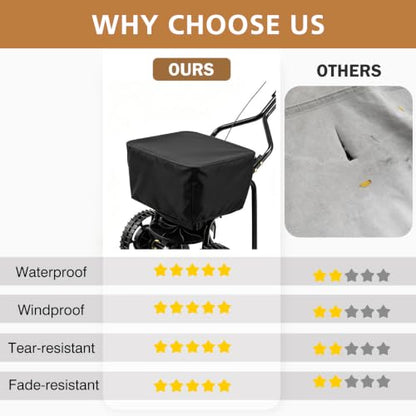 TheElves Wagon Rain Cover Waterproof for EliteEdge Broadcast Spreader 100LB - size: 23x23x15 inch